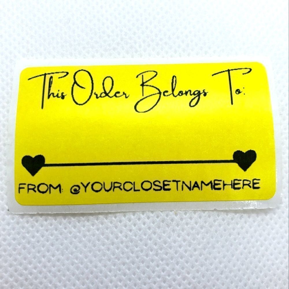 8/$20 40ct Customizable Stickers 2.25" x 1.25" Yellow Labels